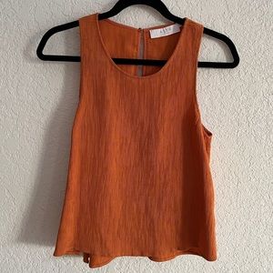 ASTR Terracotta Textured Top - Slightly Cropped